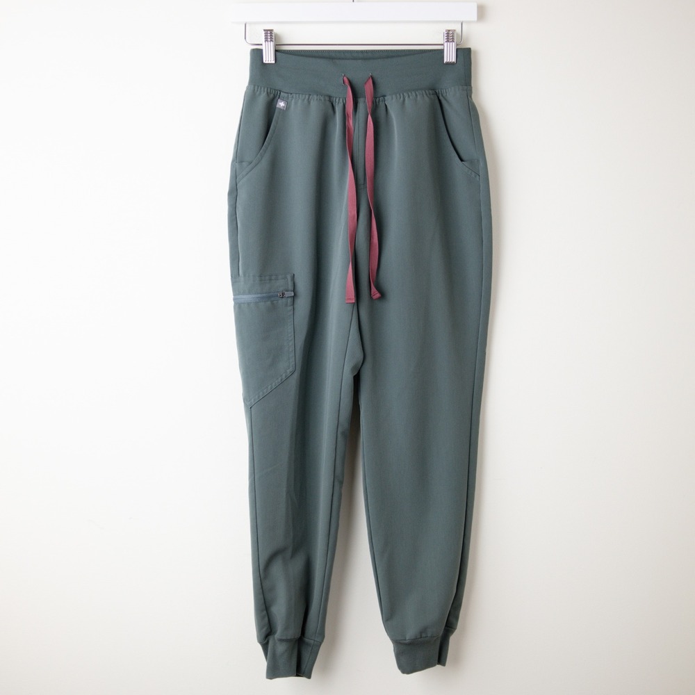 FIGS Zamora High Rise Jogger Scrub Pant Womens XS / P Olive Green W22SW2012P